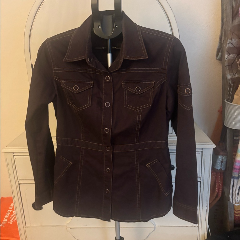 CAbi Dark Brown Jean Jacket